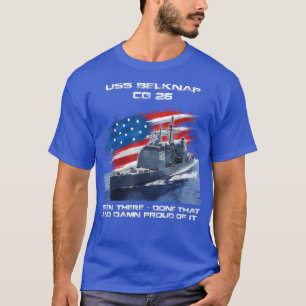 Camiseta USS Belknap CG26 Clase Cruiser Veter Bandera Ameri