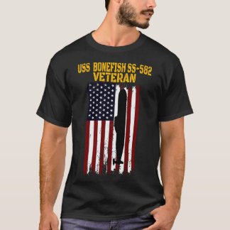 Camiseta USS Bonefish SS582 Submarinos Veteranos Día Padres