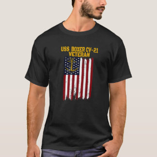 Camiseta USS Boxer CV-21 Aeronaves Veteranos Día de Papá