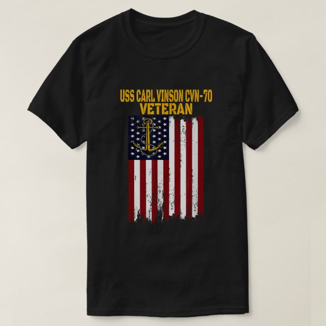 Camiseta USS Carl Vinson CVN-70 Veteran de compañía aérea (Diseño del anverso)