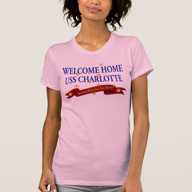 Camiseta USS casero agradable Charlotte (Anverso)