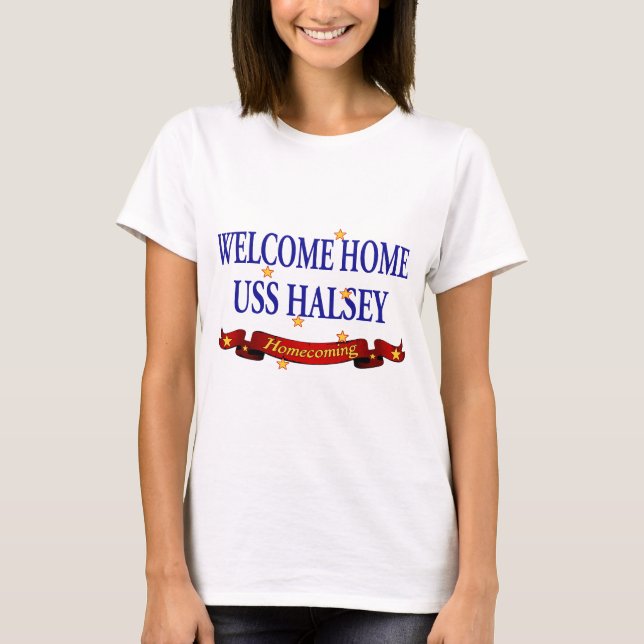 Camiseta USS casero agradable Halsey (Anverso)