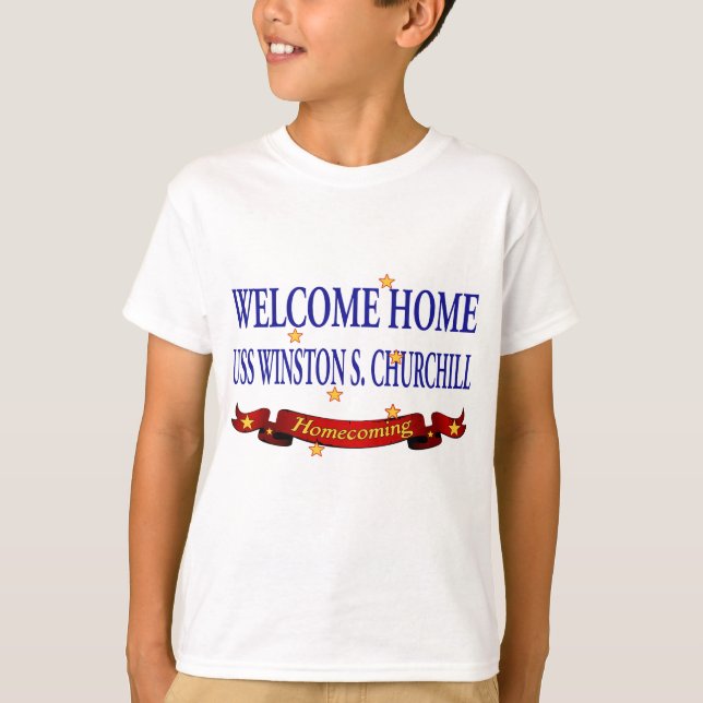 Camiseta USS casero agradable Winston S. Churchill (Anverso)