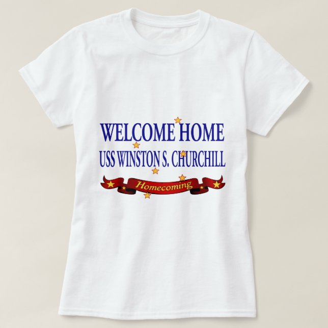 Camiseta USS casero agradable Winston S. Churchill (Diseño del anverso)
