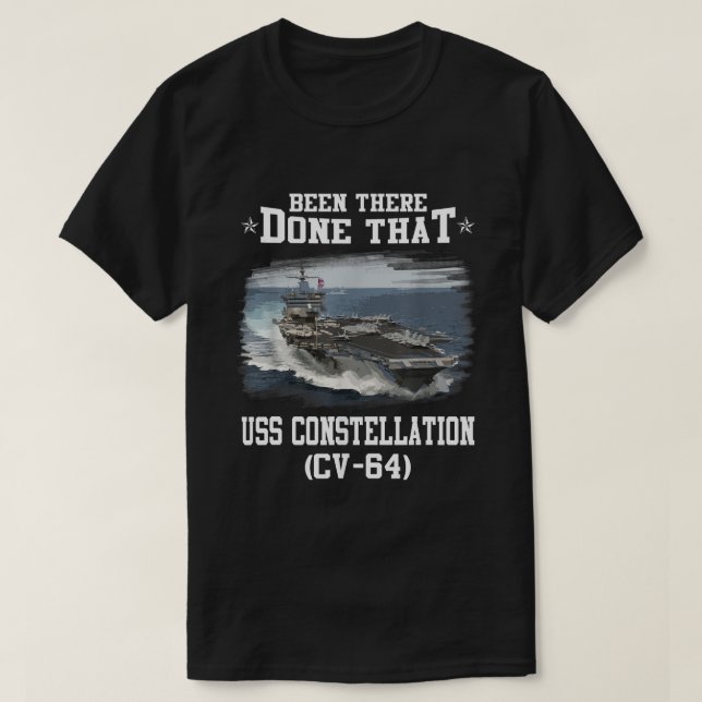 Camiseta USS Constellation CV-64 Aircaft Carrier Veteran Fa (Diseño del anverso)