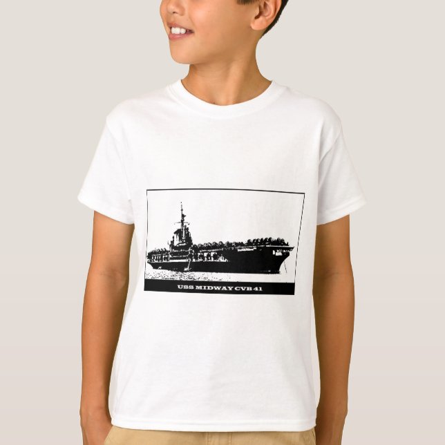 Camiseta USS CVB-41 INTERMEDIARIO, barco de la Armada (Anverso)