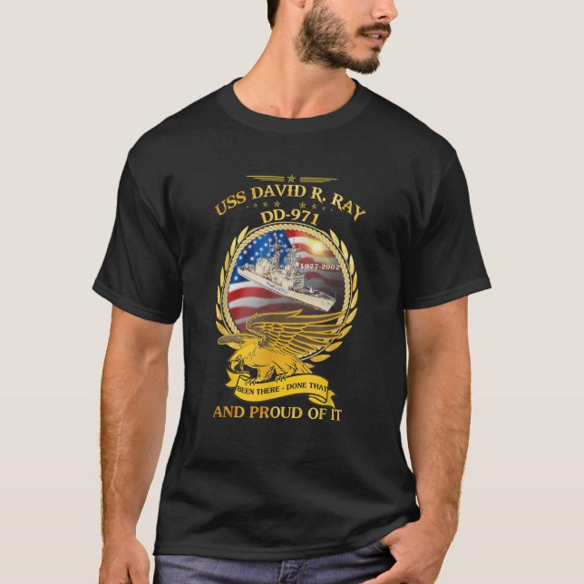 Camiseta USS David R Ray DD 971 1977 2002 (Anverso)