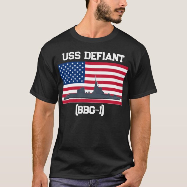 Camiseta USS Defiant (BBG-1) (Anverso)