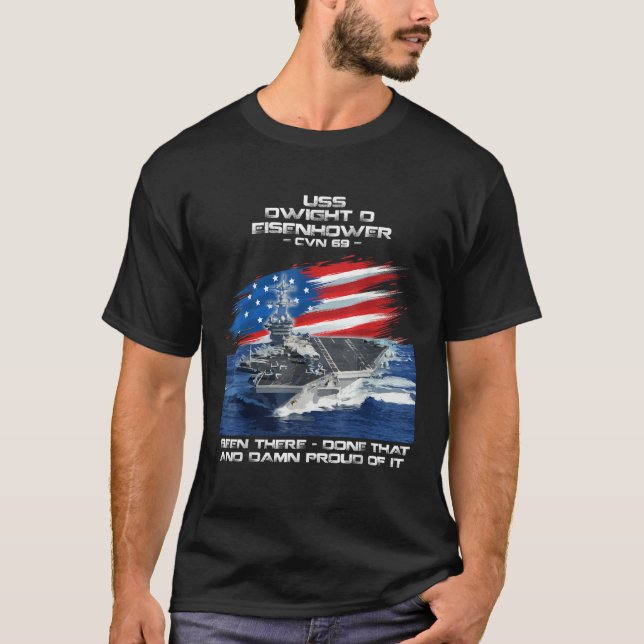 Camiseta USS Dwight D Eisenhower CVN 69 Portaaviones Ve (Anverso)