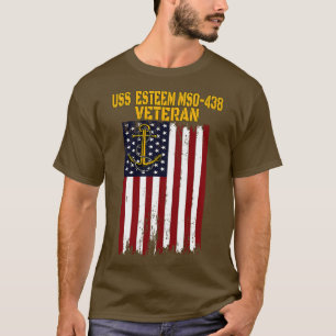 Camiseta USS Esteem MSO438 Veteranos de guerra de dragamina