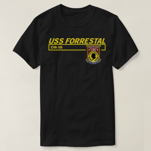 Camiseta USS Forrestal CVA59 (Diseño del anverso)