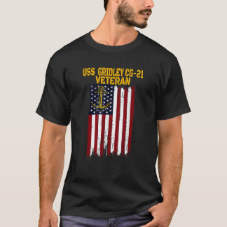 Camiseta USS Gridley CG 21 Veteranos cruceros Día del Padre