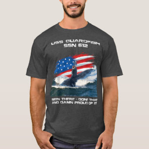 Camiseta USS Guardfish SSN612 American Flag Submarine Veter
