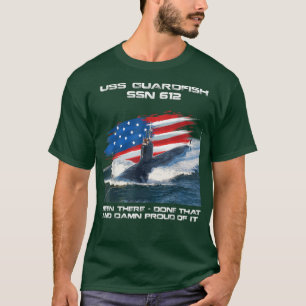 Camiseta USS Guardfish SSN-612 American Flag Submarine Vete