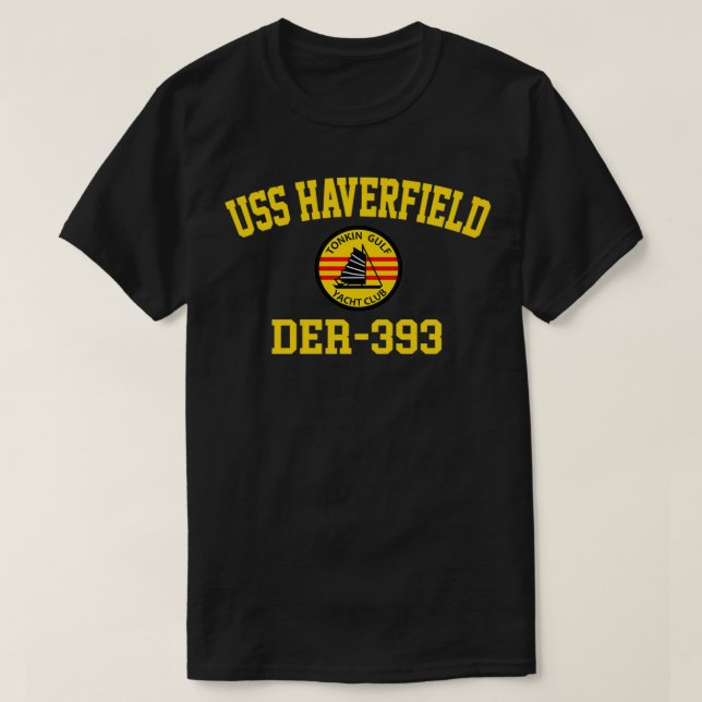 Camiseta USS Haverfield DE393 Tonkin Gulf Yate Club (Diseño del anverso)