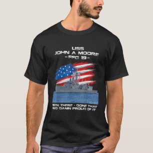 Camiseta USS John A Moore FFG 19 Clase Frigate American Fla