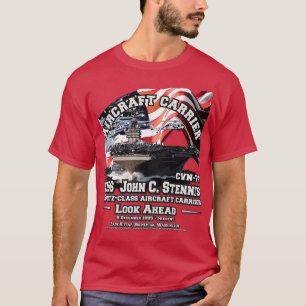 Camiseta USS John C Stenis CVN74 Aeronave navy vet