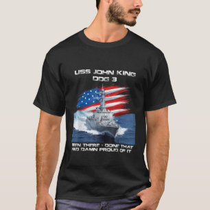 Camiseta USS John King DDG 3 Destruir barco bandera de EE. 