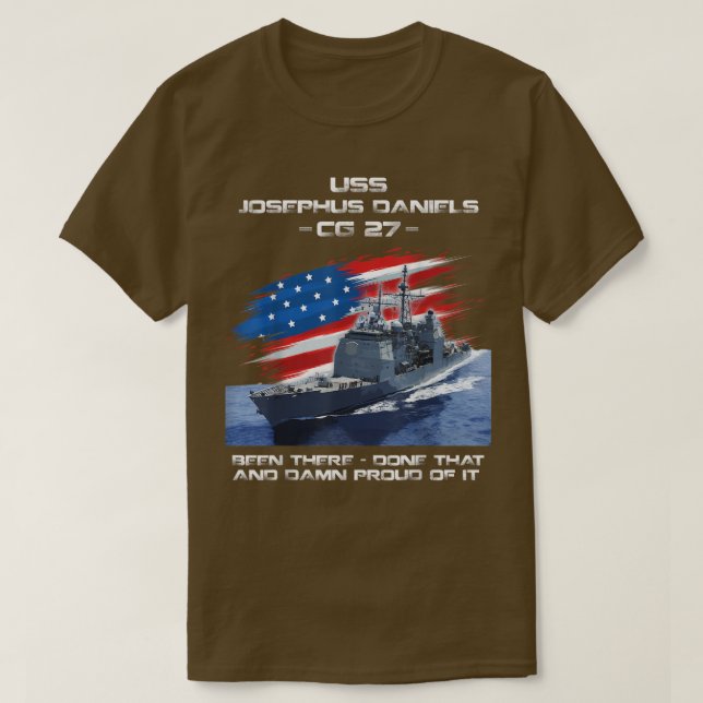 Camiseta USS Josephus Daniels CG27 Class Cruiser American F (Diseño del anverso)