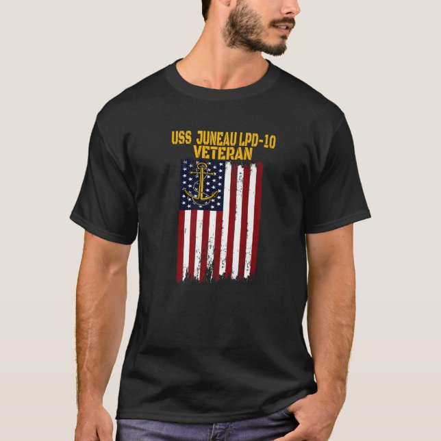 Camiseta USS Juneau LPD-10 Anfibio de anclajes de transport (Anverso)
