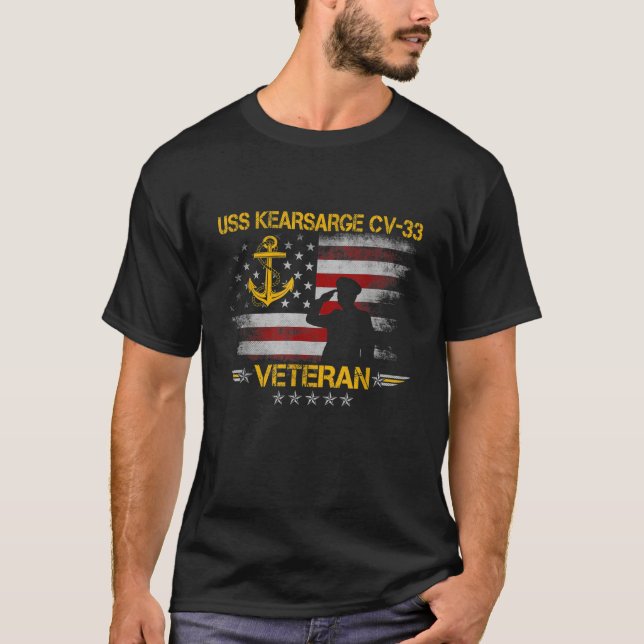 Camiseta USS Kearsarge CV 33 Aeronave de bandera veterana (Anverso)