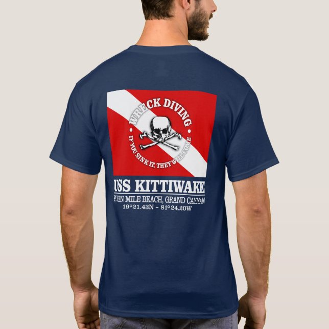 Camiseta USS Kittiwake (los mejores restos de naufragio) (Reverso)