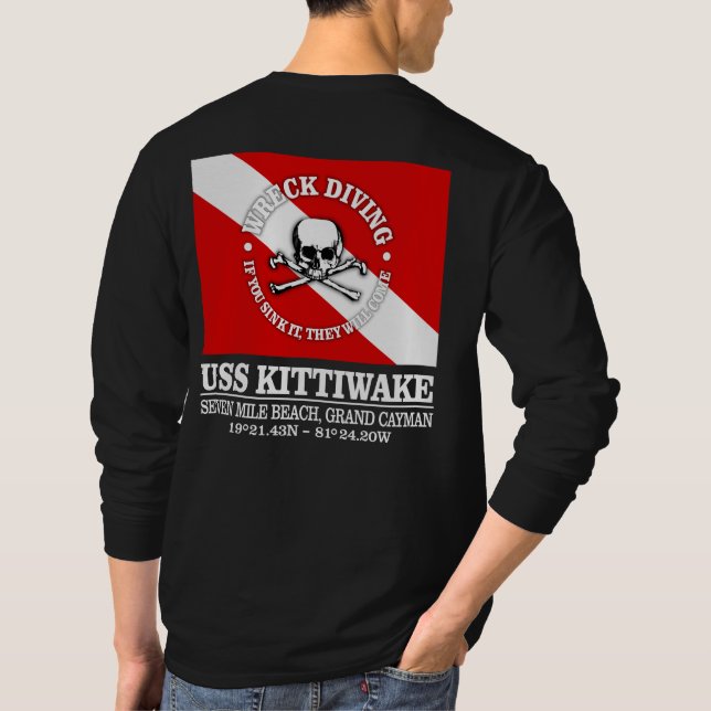 Camiseta USS Kittiwake (los mejores restos de naufragio) (Reverso)