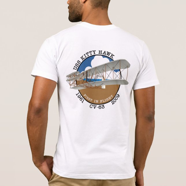 CAMISETA USS KITTY HAWK CV-63 1961-2009 T-SHIRT (Reverso)
