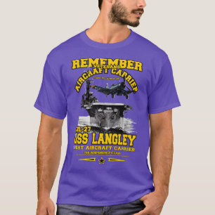 Camiseta USS Langley CVL27 veteranos portaaviones ligeros