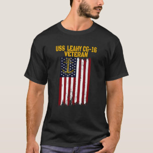 Camiseta USS Leahy CG 16 Cruiser Veterans Día del Padre