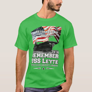 Camiseta USS Leyte CV32 Veterano portaaviones de clase Esse