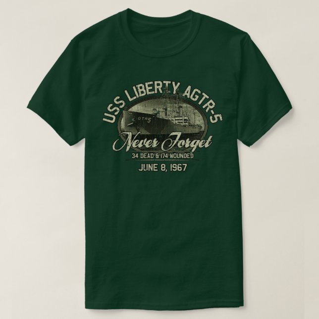 Camiseta USS Liberty AGTR5 1967 (Diseño del anverso)