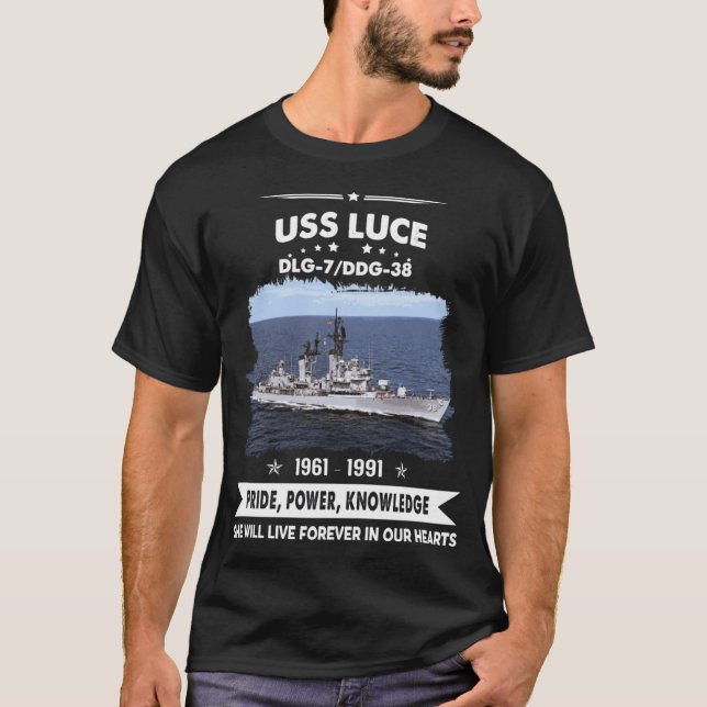 Camiseta USS Luce DLG 7 DDG divertido (Anverso)