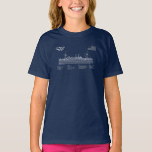 Camiseta USS Maine - Planes de trazado del buque ABD