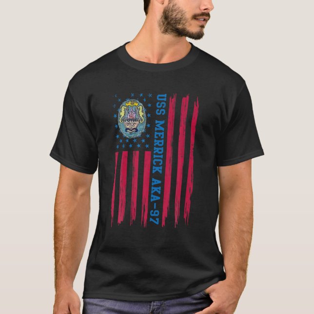 Camiseta USS Merrick AKA-97 Veterano de barco anfibio C (Anverso)