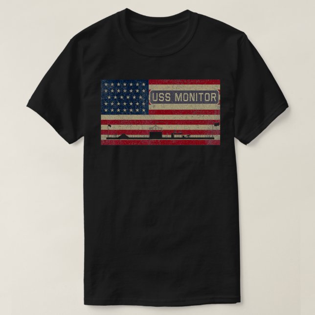 Camiseta USS monitorea la Unión Estadounidense de Guerra Ci (Diseño del anverso)