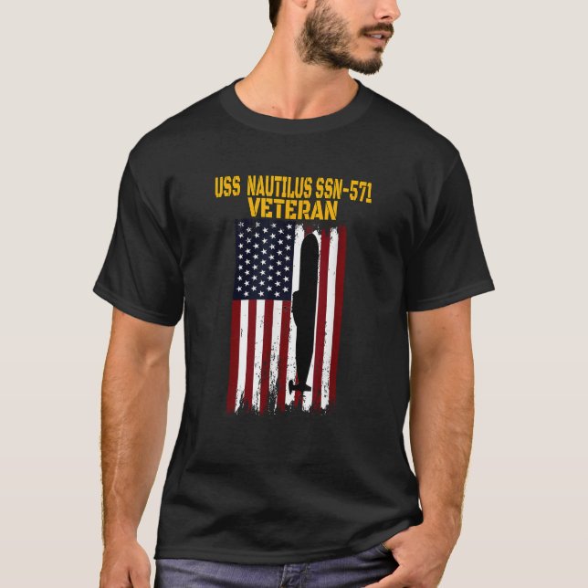 Camiseta USS Nautilus SSN 571 Submarinos Veteranos Día Padr (Anverso)