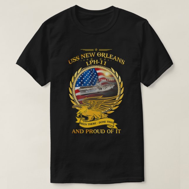Camiseta USS New Orleans (LPH-11) 1968-1997 (Diseño del anverso)