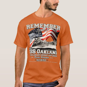 Camiseta USS Oakland CL95 veteranos de crucero ligero