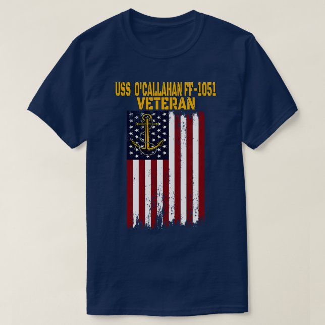 Camiseta USS OCallahan FF1051 Frigate Veterans Day Padres (Diseño del anverso)