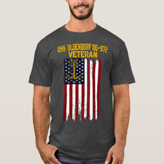 Camiseta USS Oldendorf DD972 Veteranos de guerra Día Padres