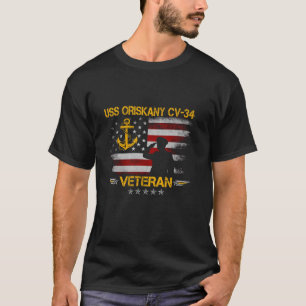 Camiseta USS Oriskany CV 34 Aeronave Batería Veterana Bande