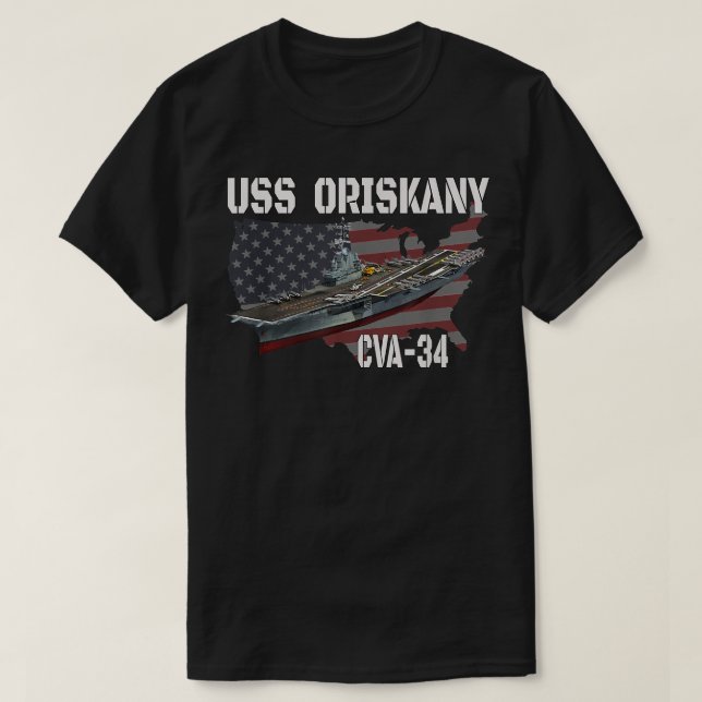 Camiseta USS Oriskany CVA-34 Aeronaves Veteranos Día (Diseño del anverso)