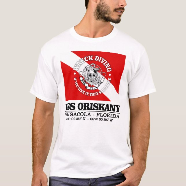 Camiseta USS Oriskany (mejores restos de naufragio) (Anverso)