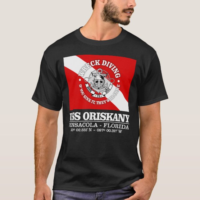 Camiseta USS Oriskany (mejores restos de naufragio) (Anverso)