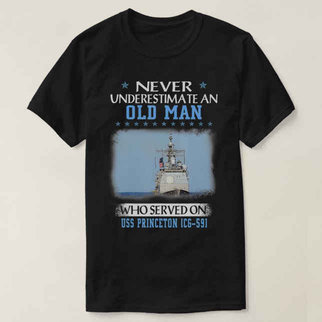 Camiseta USS Princeton CG59 Clase Ticonderoga Clase Cruiser (Diseño del anverso)