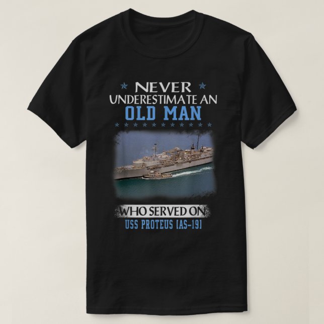 Camiseta USS Proteus AS19 Veteranos Día del Padre (Diseño del anverso)
