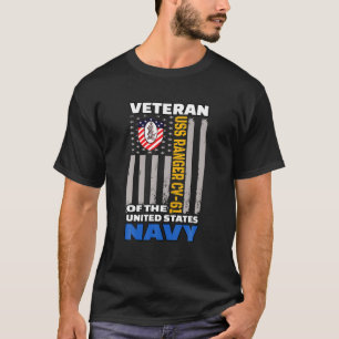 Camiseta USS Ranger CV-61 Aeronaves Veteranos Día Grasa