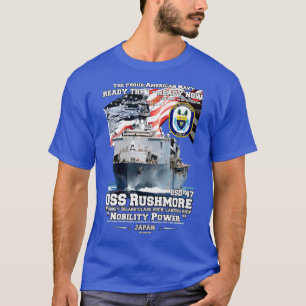 Camiseta USS Rushmore LSD47 barco de aterrizaje para muelle