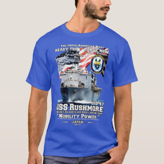 Camiseta USS Rushmore LSD47 barco de aterrizaje para muelle